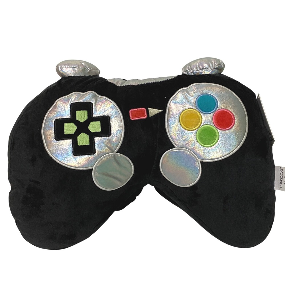 Gamer Video Game Controller Glow in the Dark Plush and Throw Set Black Soft Cozy